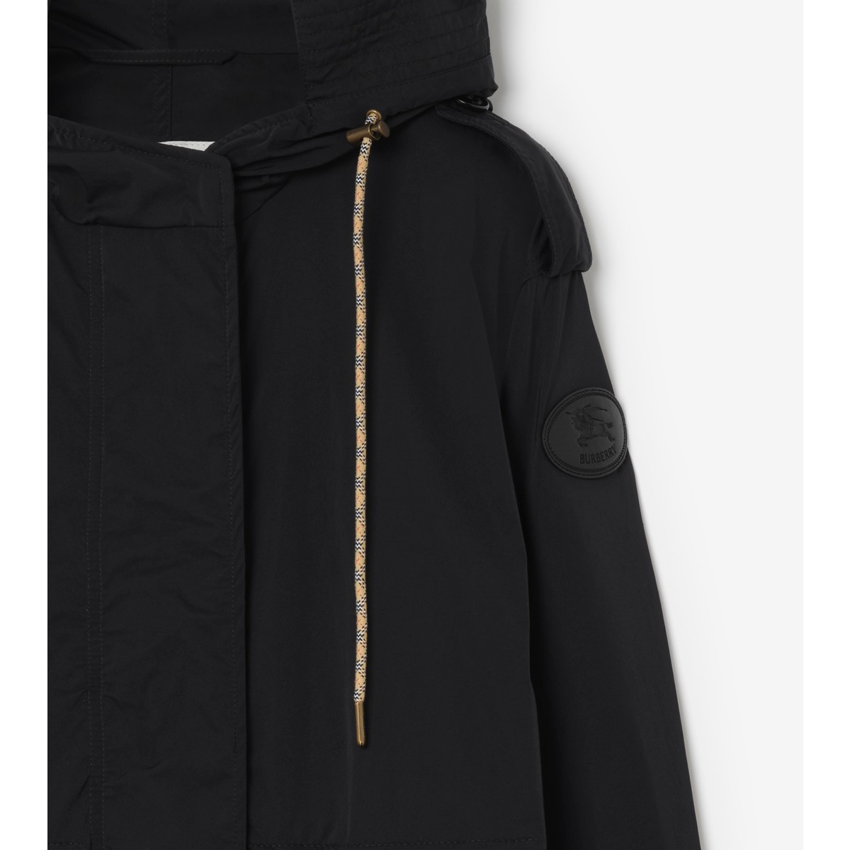  Check Stretch Nylon Parka