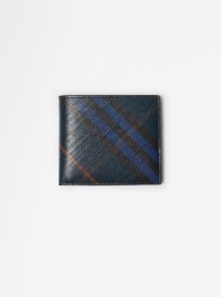 Check Folding Card Case in colour Midnight