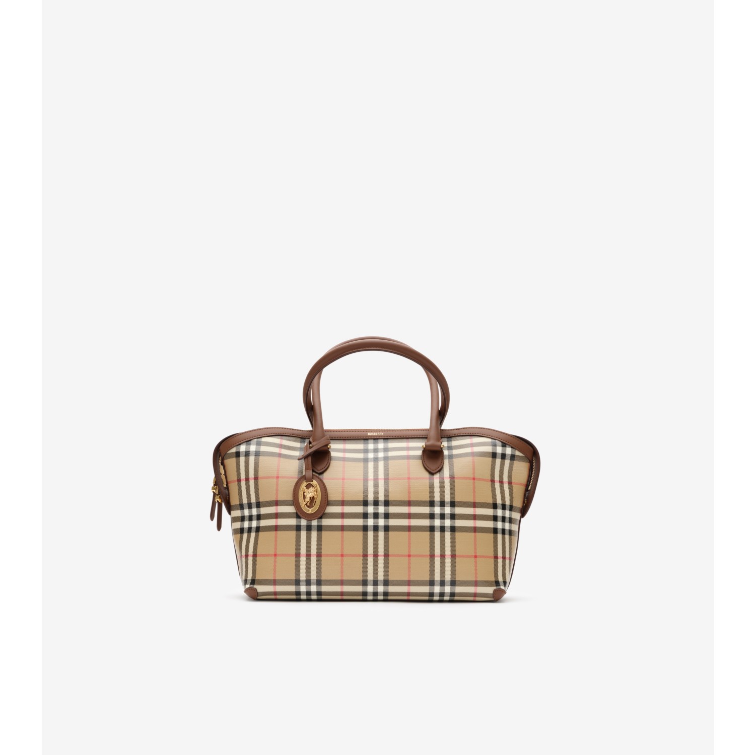 Tote Check piccola con cerniera