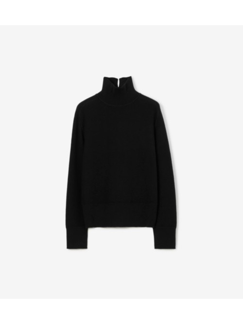 Burberry Wool Cashmere Sweater In Black