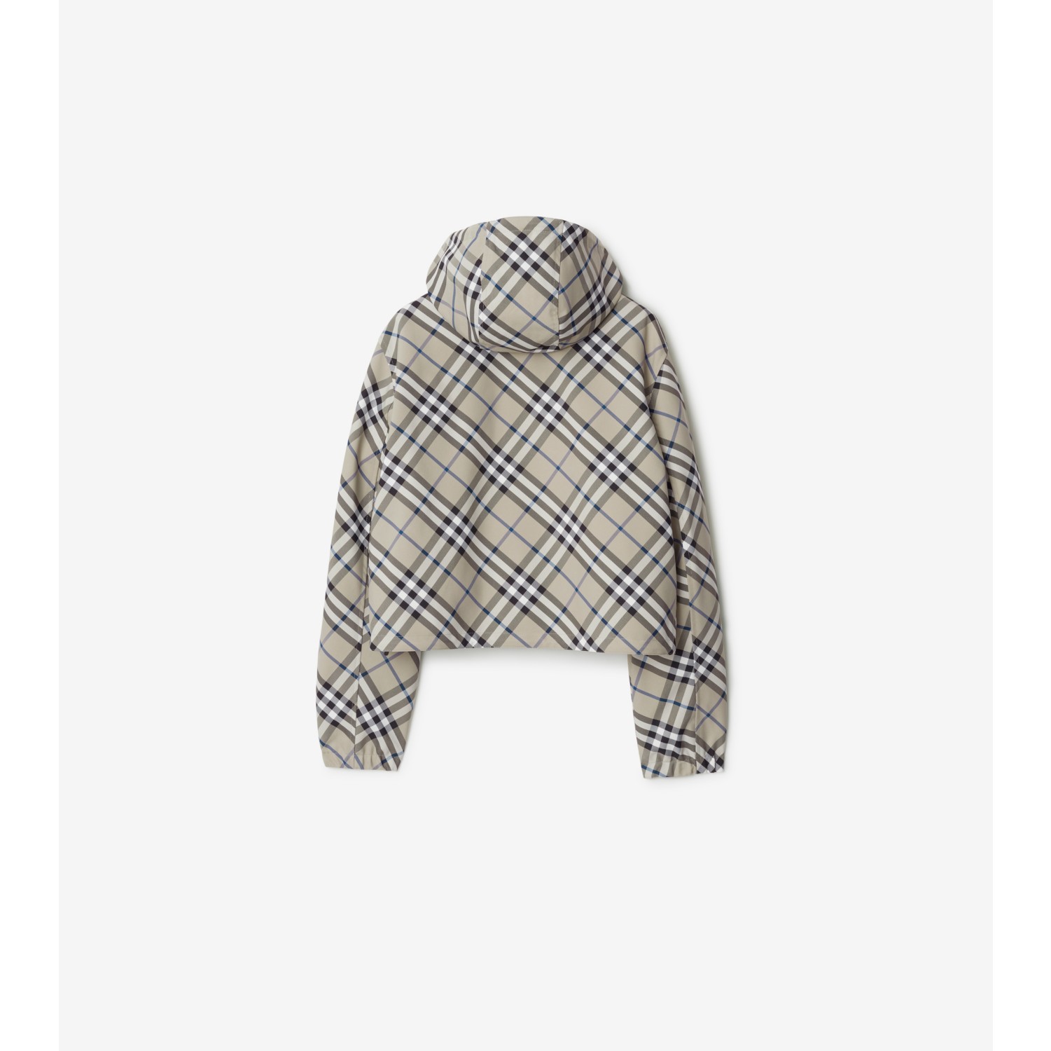 Cropped Reversible Check Jacket in Lichen Women Burberry Official