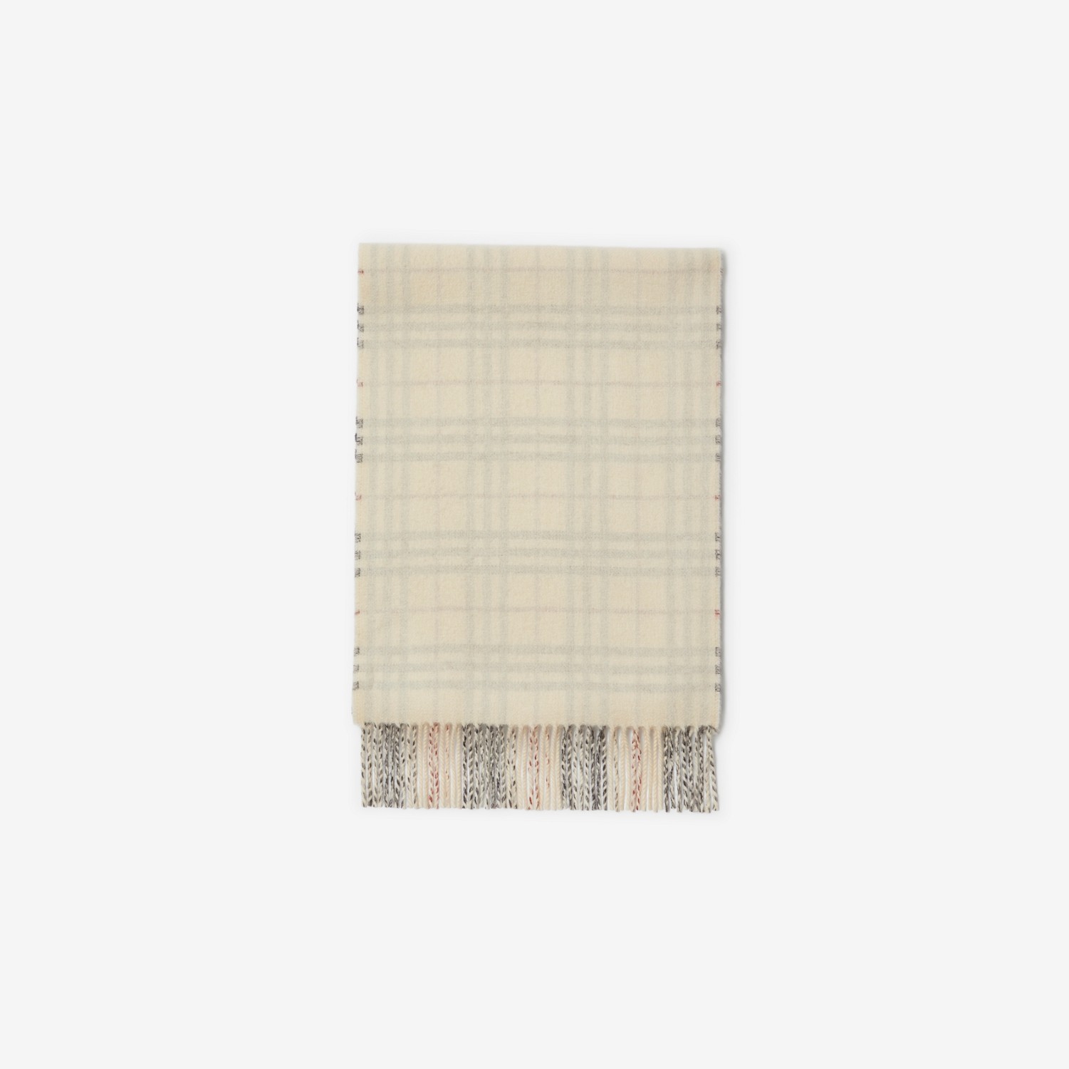 リバーシブル チェック カシミアスカーフ (ストーン) | Burberry リバーシブル チェック カシミアスカーフ (ストーン) | Burberry