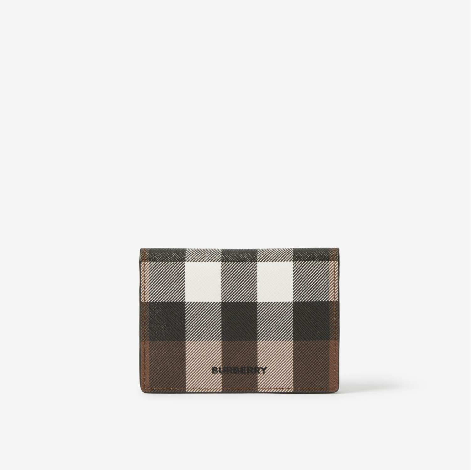 Burberry Men's Check & Leather Card Case