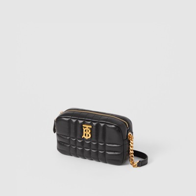 Mini Quilted Lambskin Lola Camera Bag in Black - Women | Burberry 