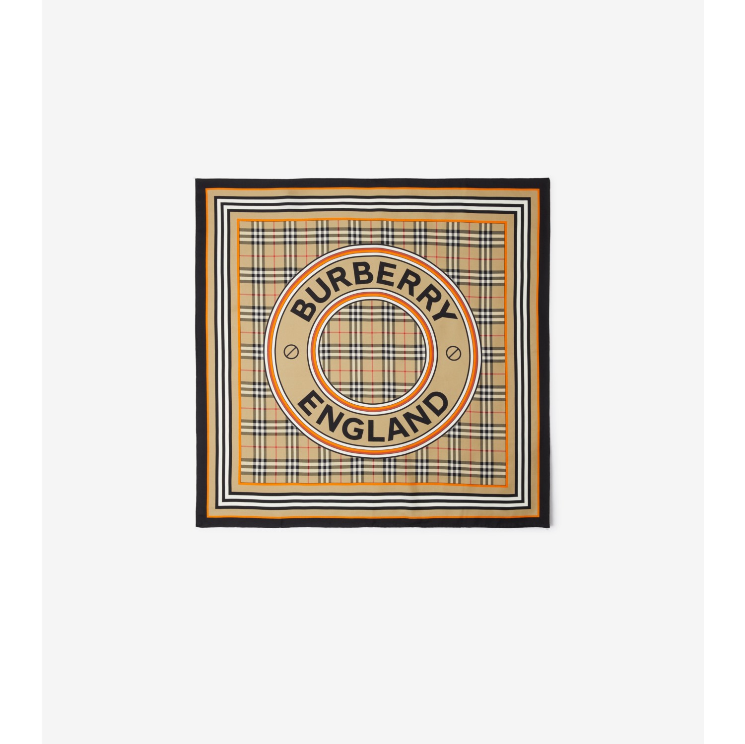 Burberry archive cheap print silk scarf