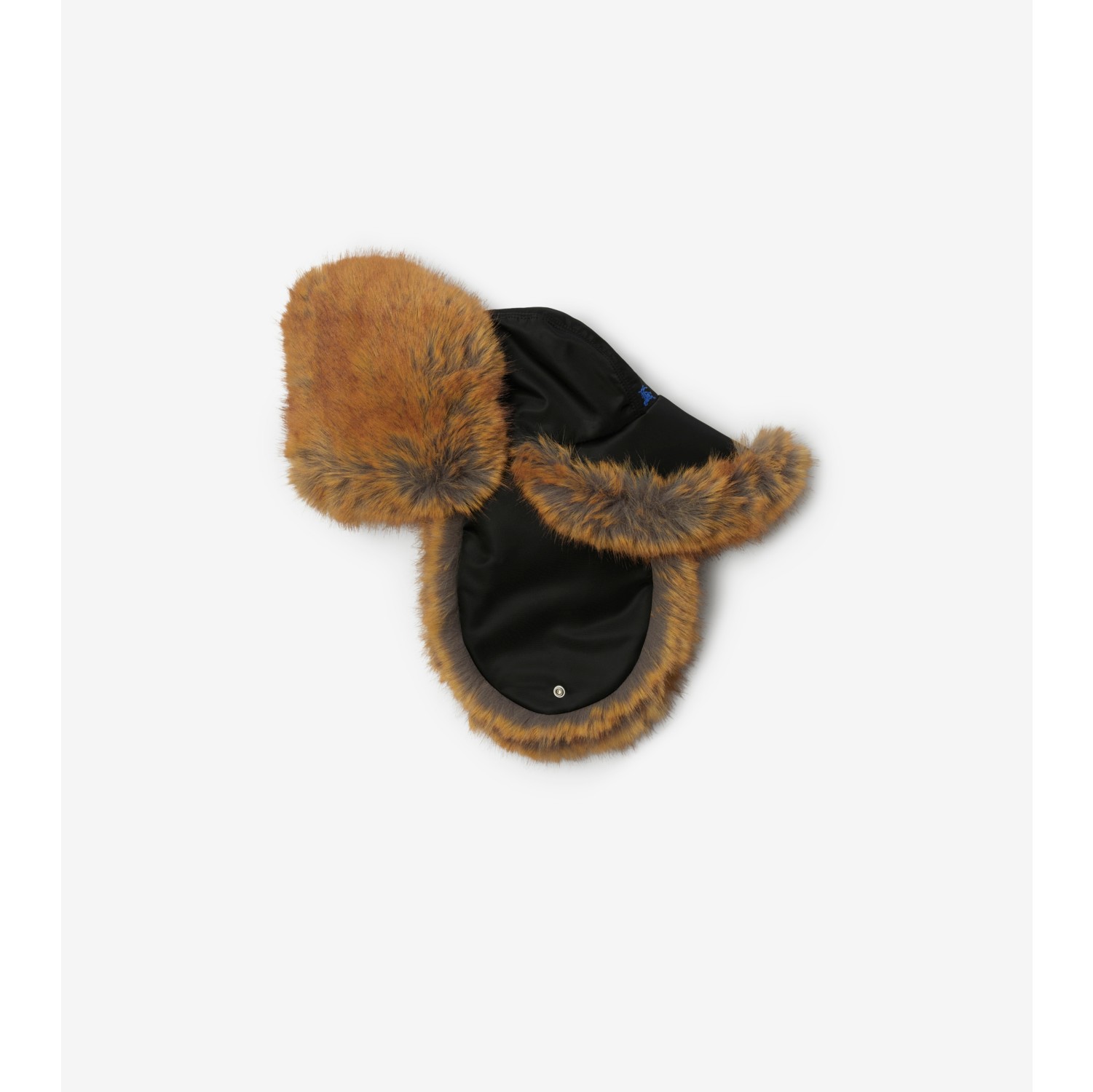 Faux Fur and Nylon Trapper Hat