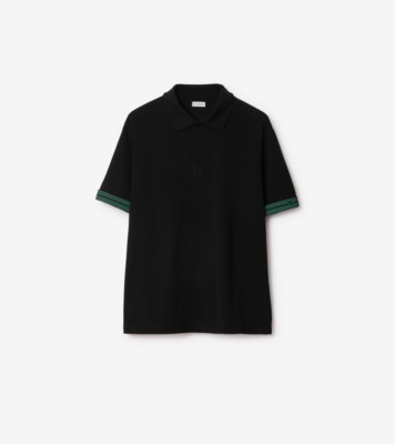 Mens black cheap burberry polo