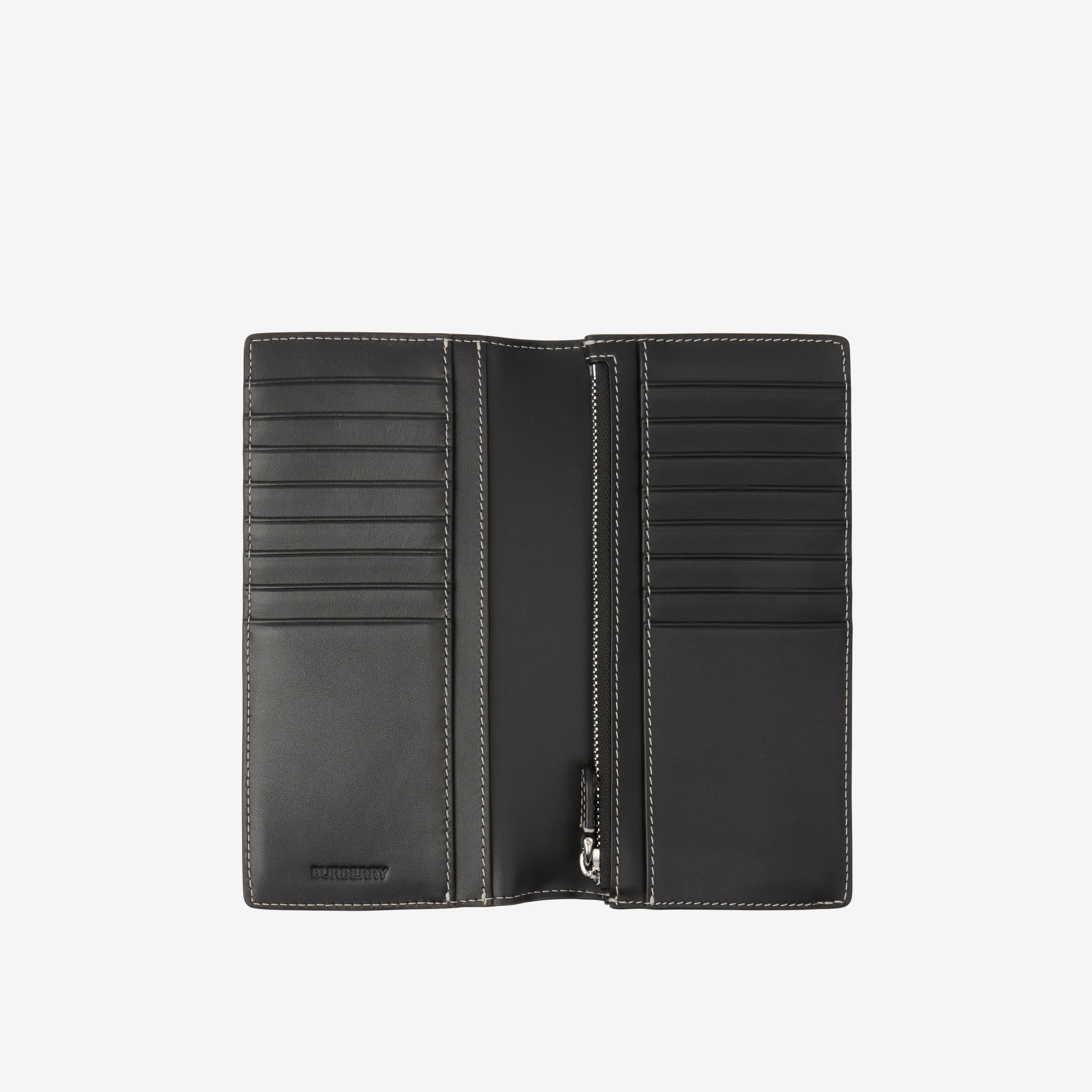 Brieftasche im Kontinentalformat aus Check-Gewebe und Leder (Dunkles Birkenbraun) - Herren | Burberry® - 4