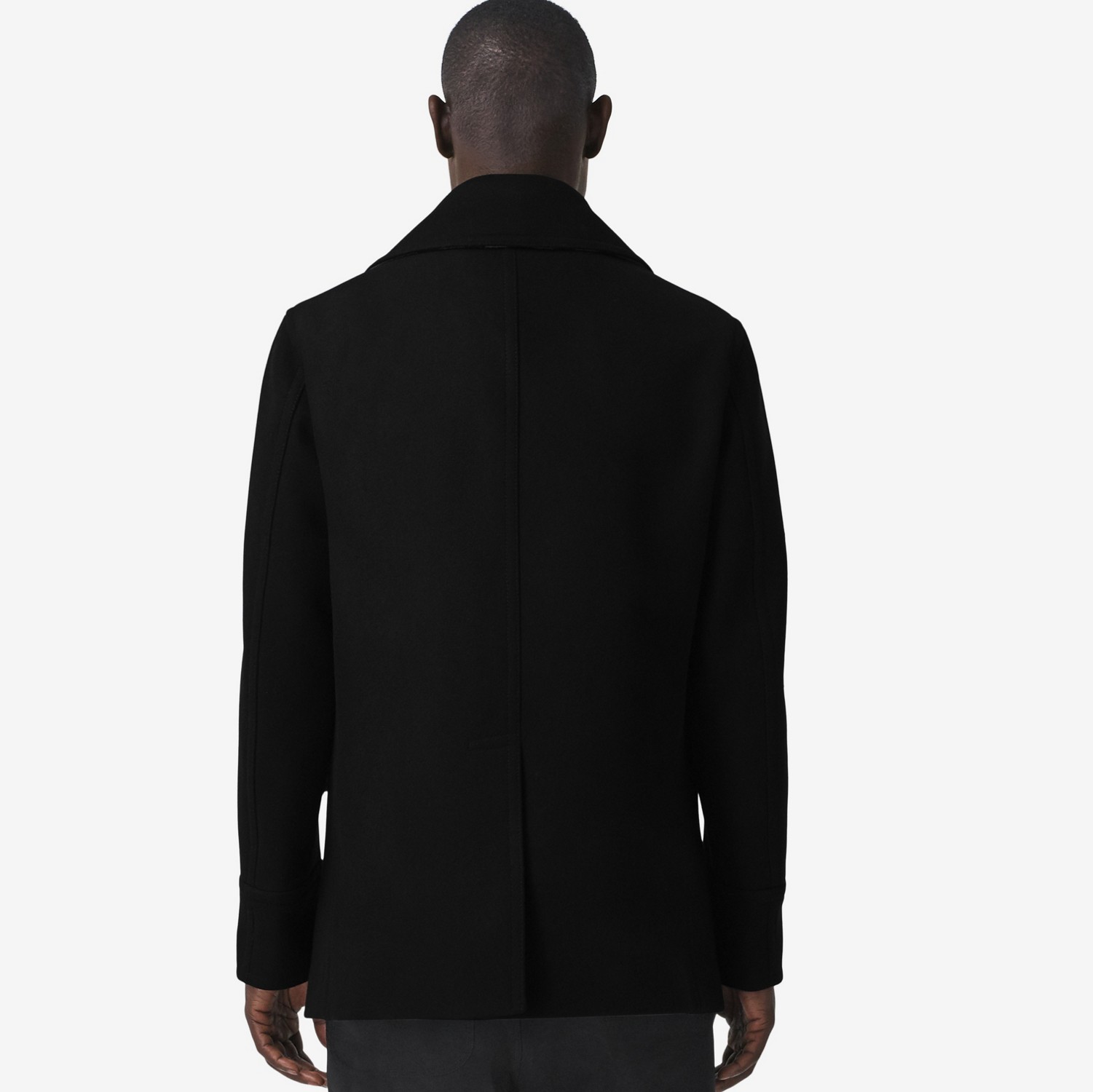 Pea coat in misto lana (Nero) - Uomo | Sito ufficiale Burberry®