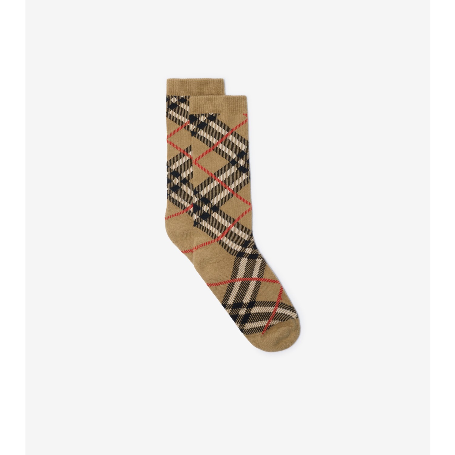 Check Cotton Blend Socks