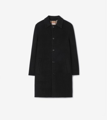 Mid length Wool Worthing Car Coat Black sand ®