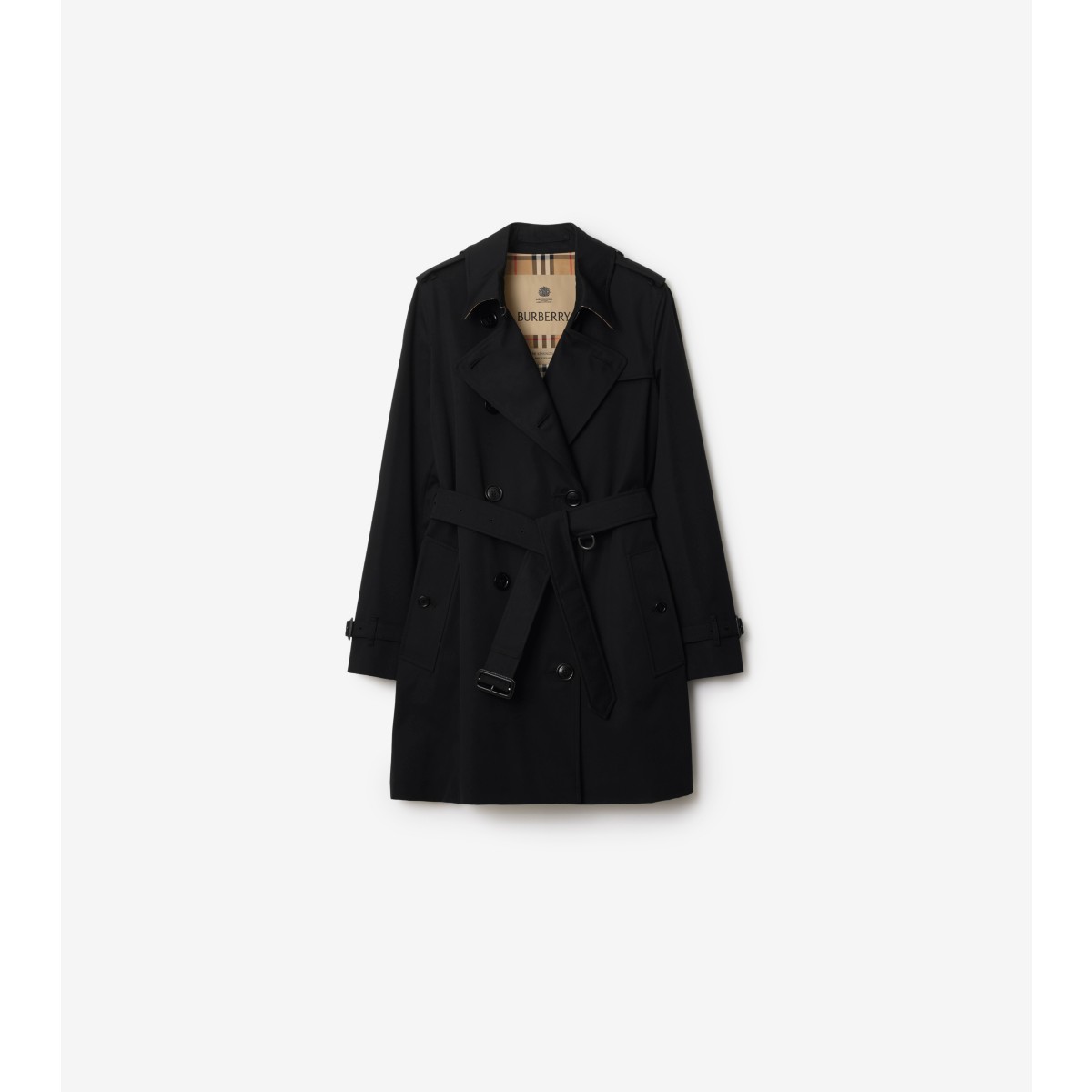  Check Short Kensington Heritage Trench Coat