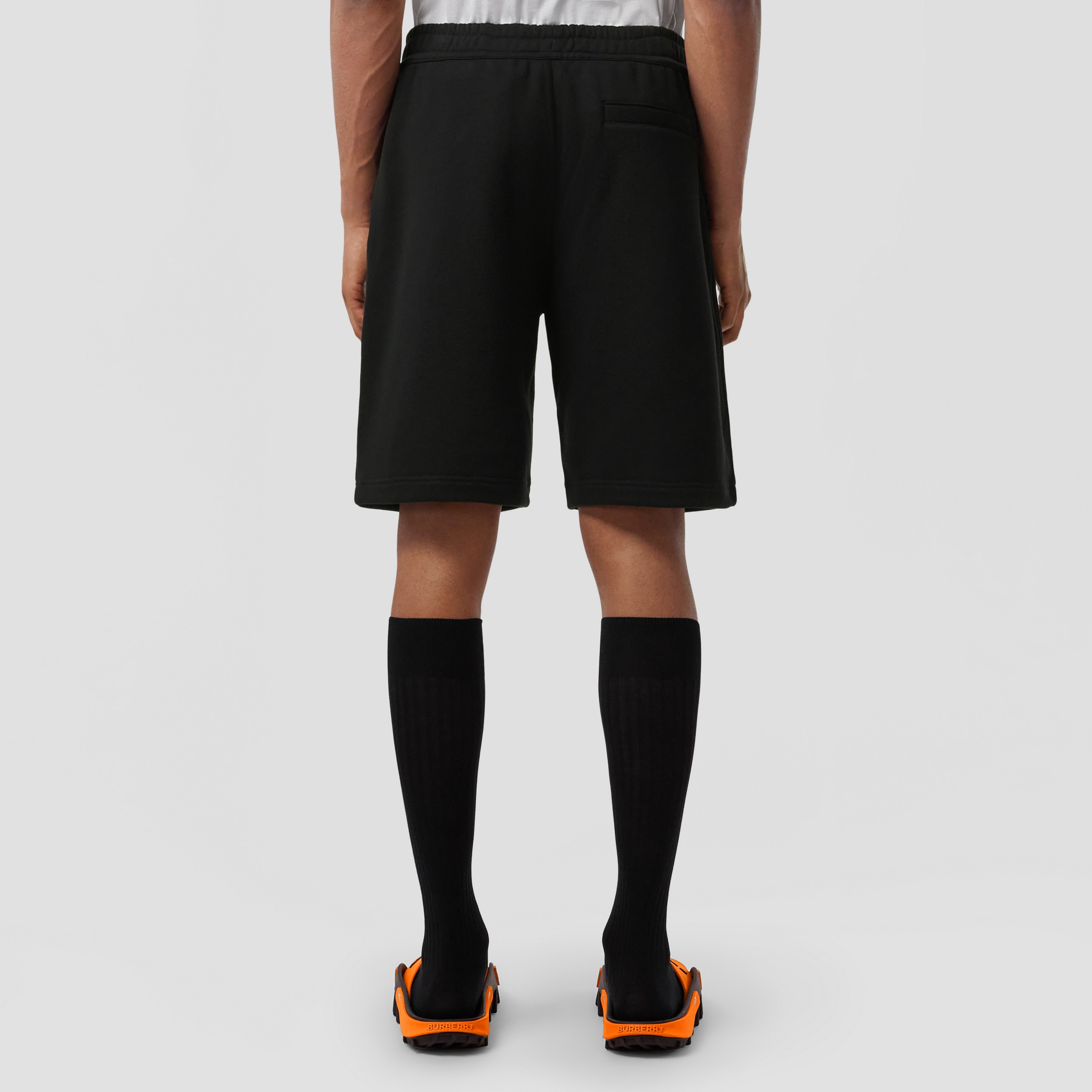 Pantalones cortos en algodón con logotipo (Negro) | Burberry® oficial - 3