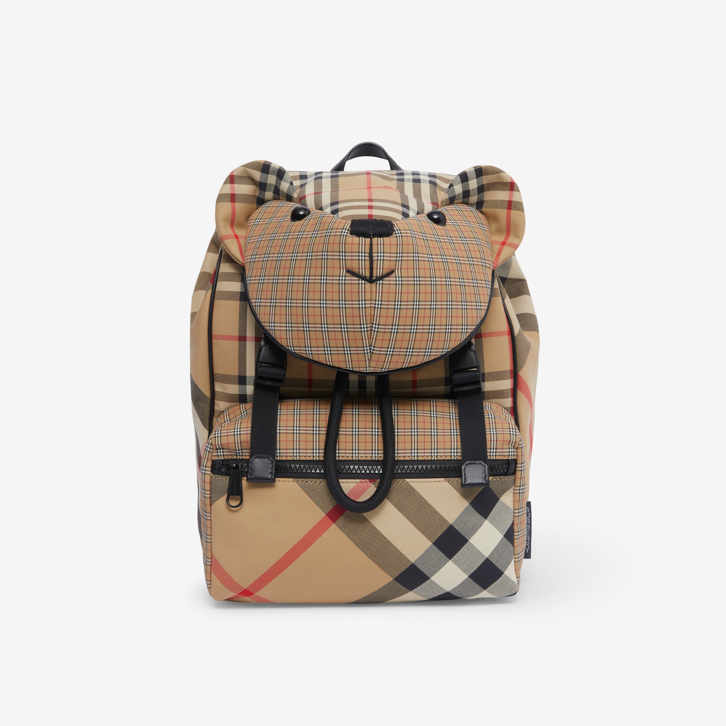 Thomas Bear Check Cotton Backpack in Archive Beige - Children | Burberry® Official - 1