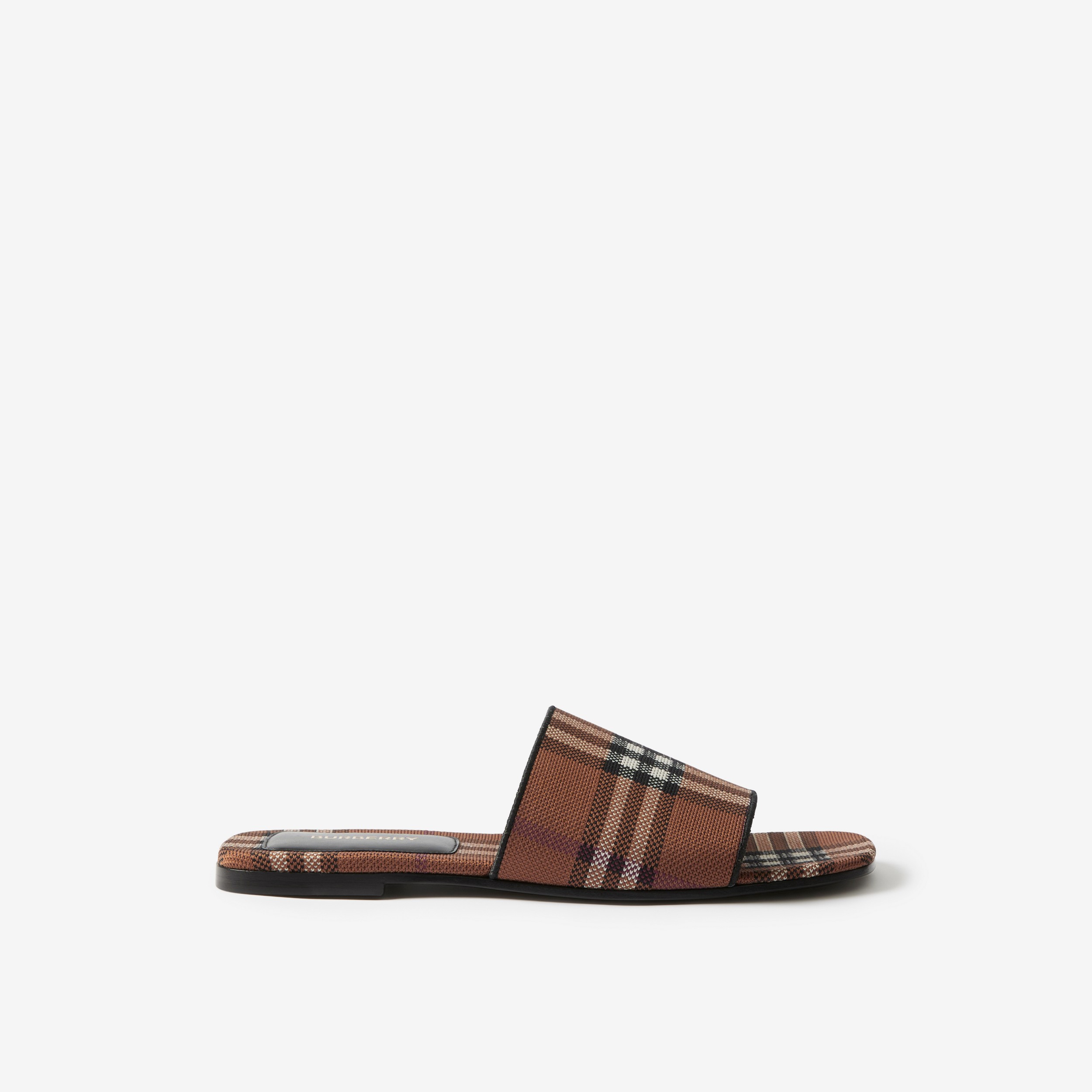 Check Mules in Dark Birch Brown - Women | Burberry® Official - 1