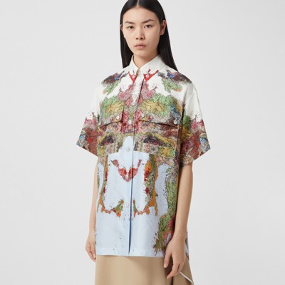 burberry silk shirt womens