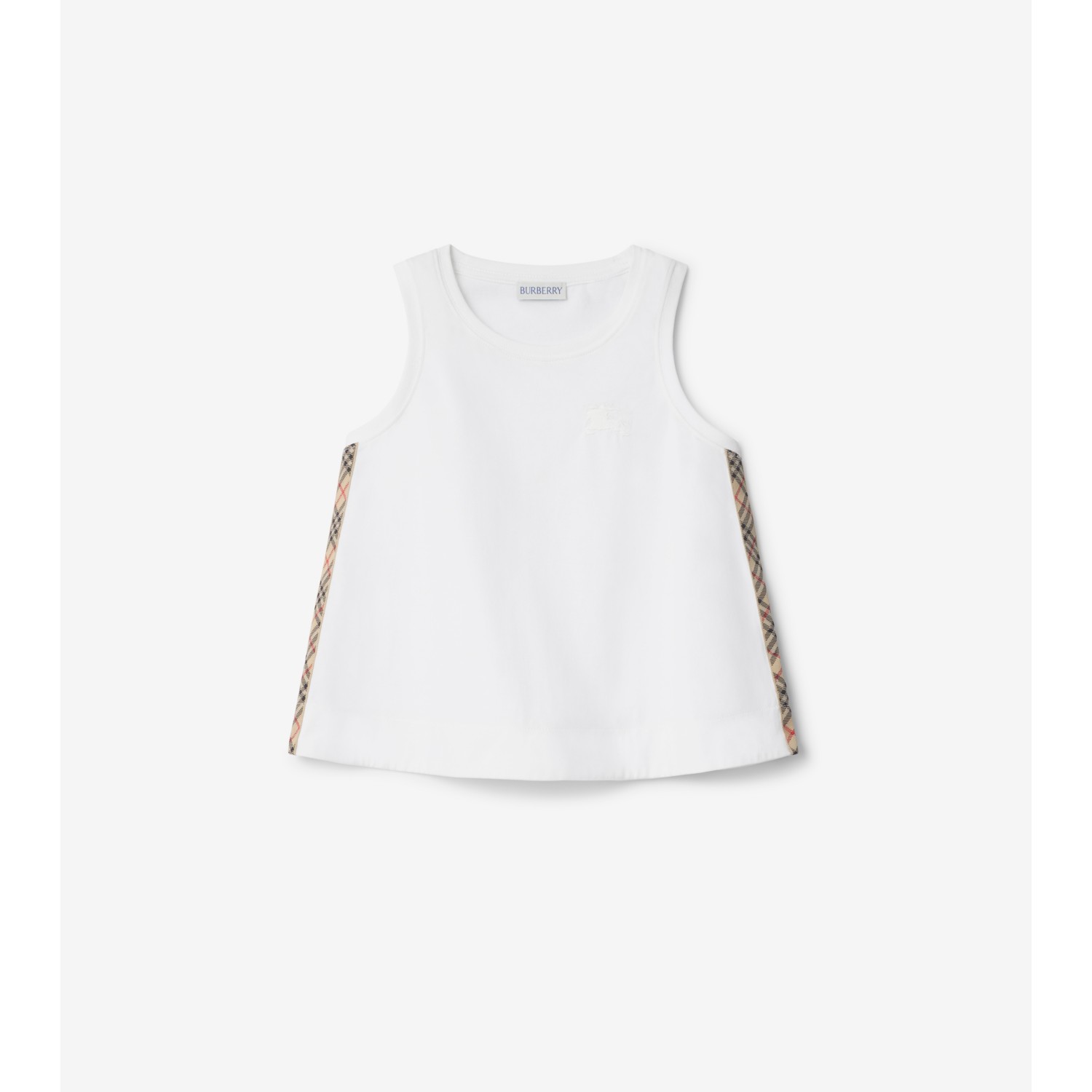 Check Trim Cotton Top
