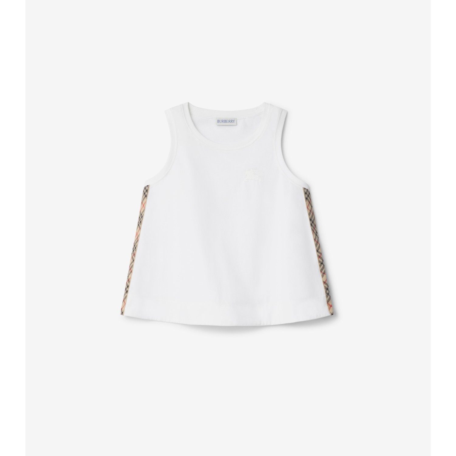 Check Trim Cotton Top