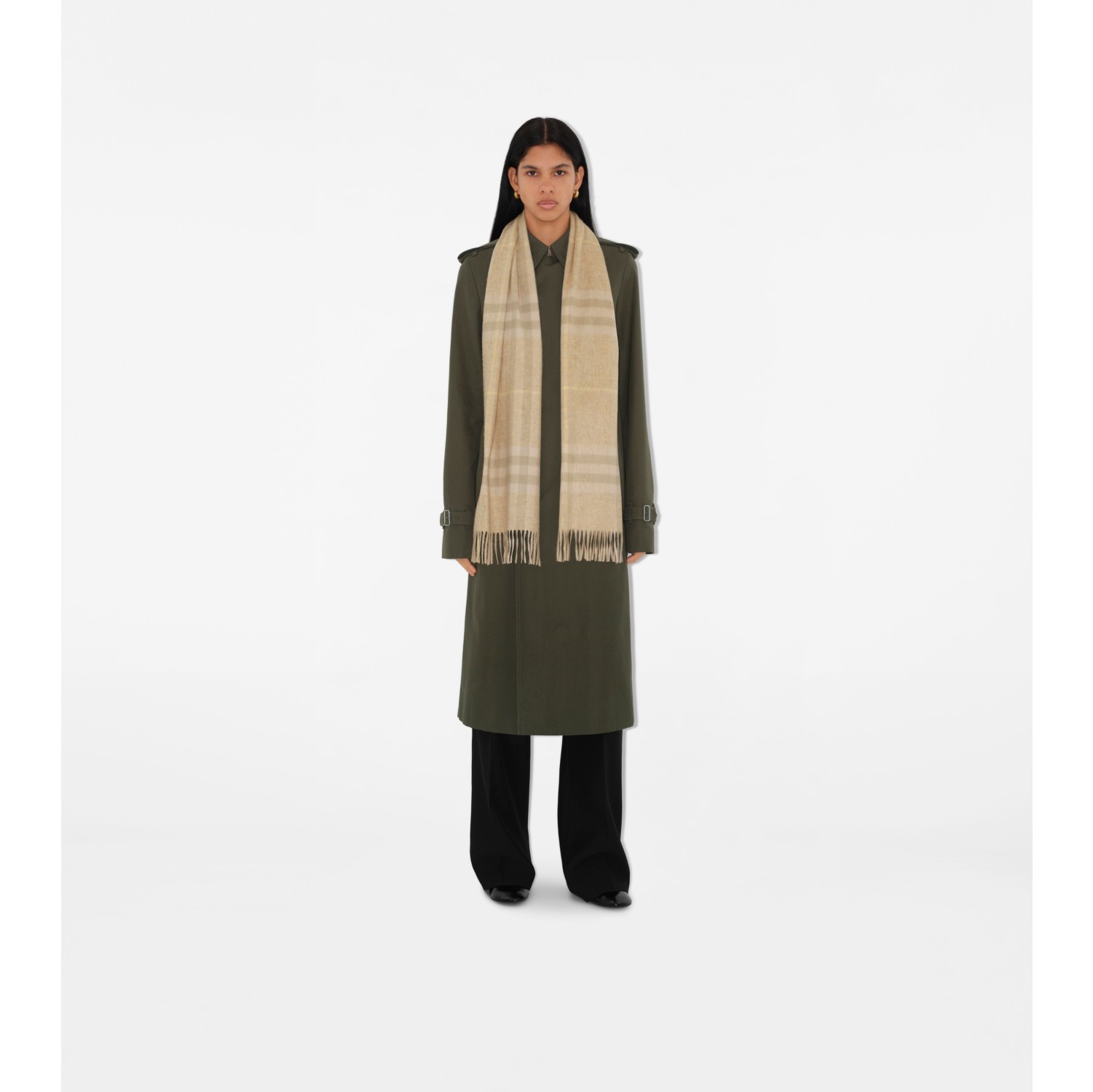 Check Cashmere Scarf