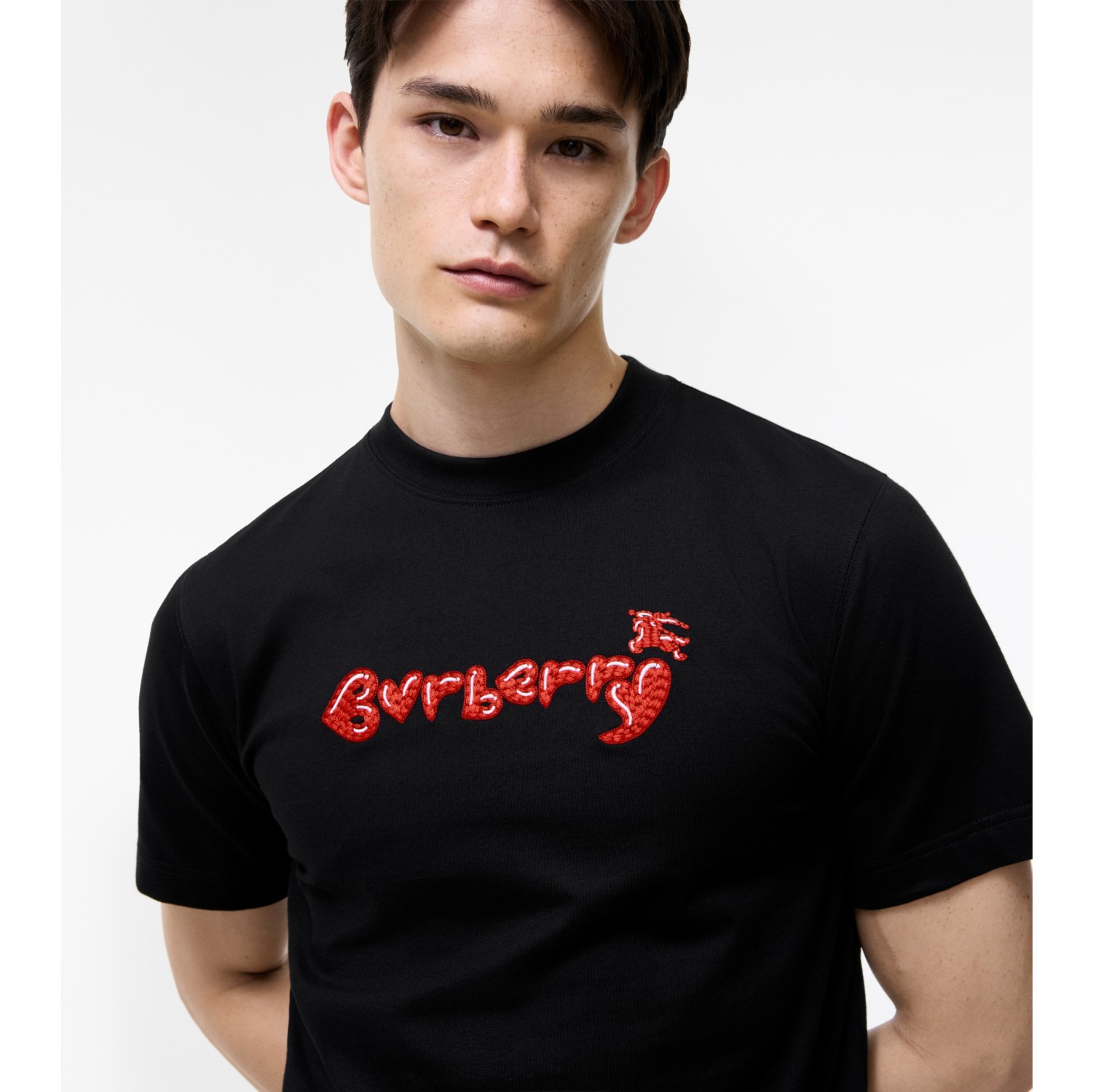 ハートロゴ コットンTシャツ (ブラック) - メンズ | Burberry®公式サイト