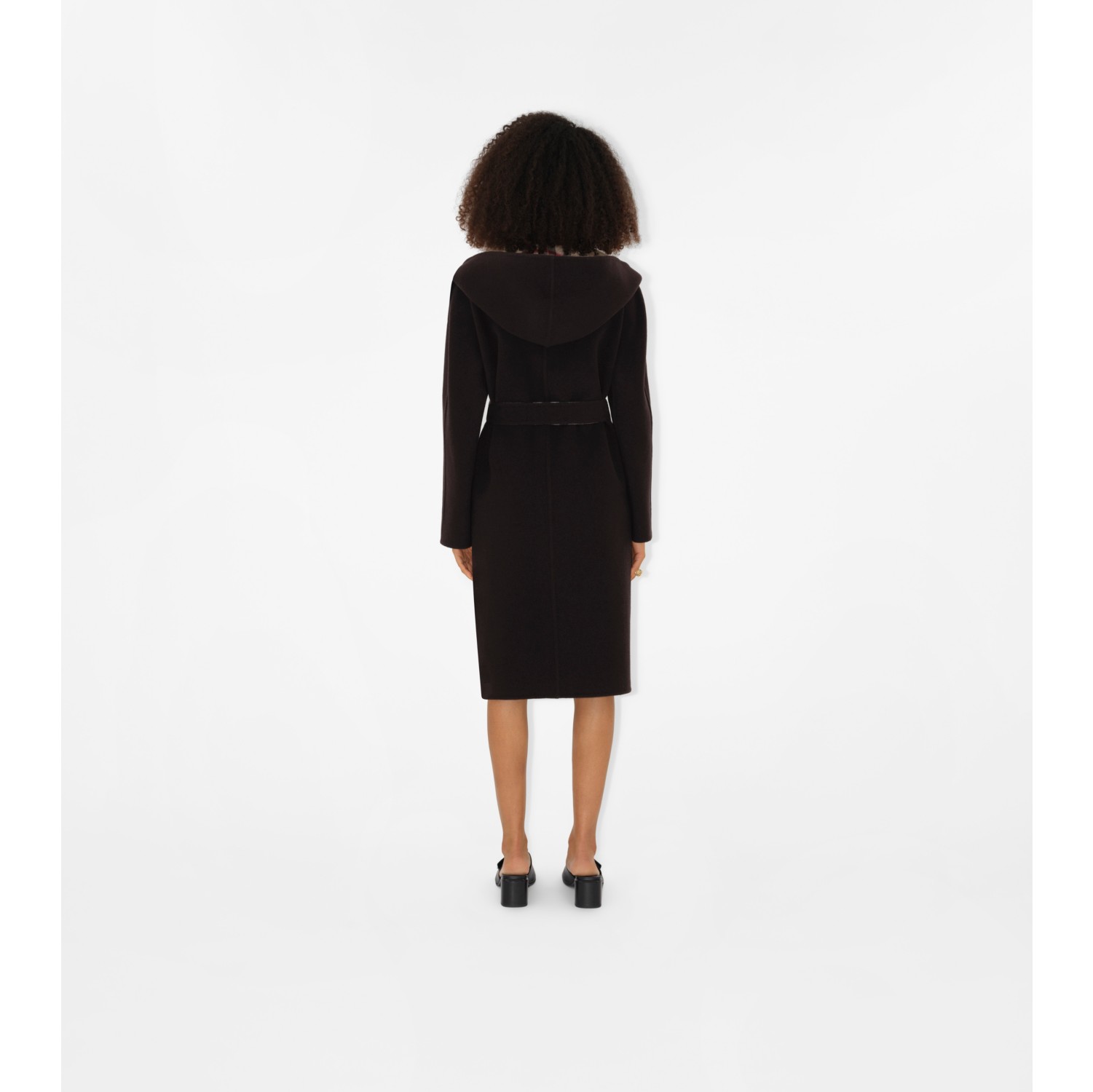 Wool Wrap Coat in Dark Otter/archive Beige - Women | Burberry® Official