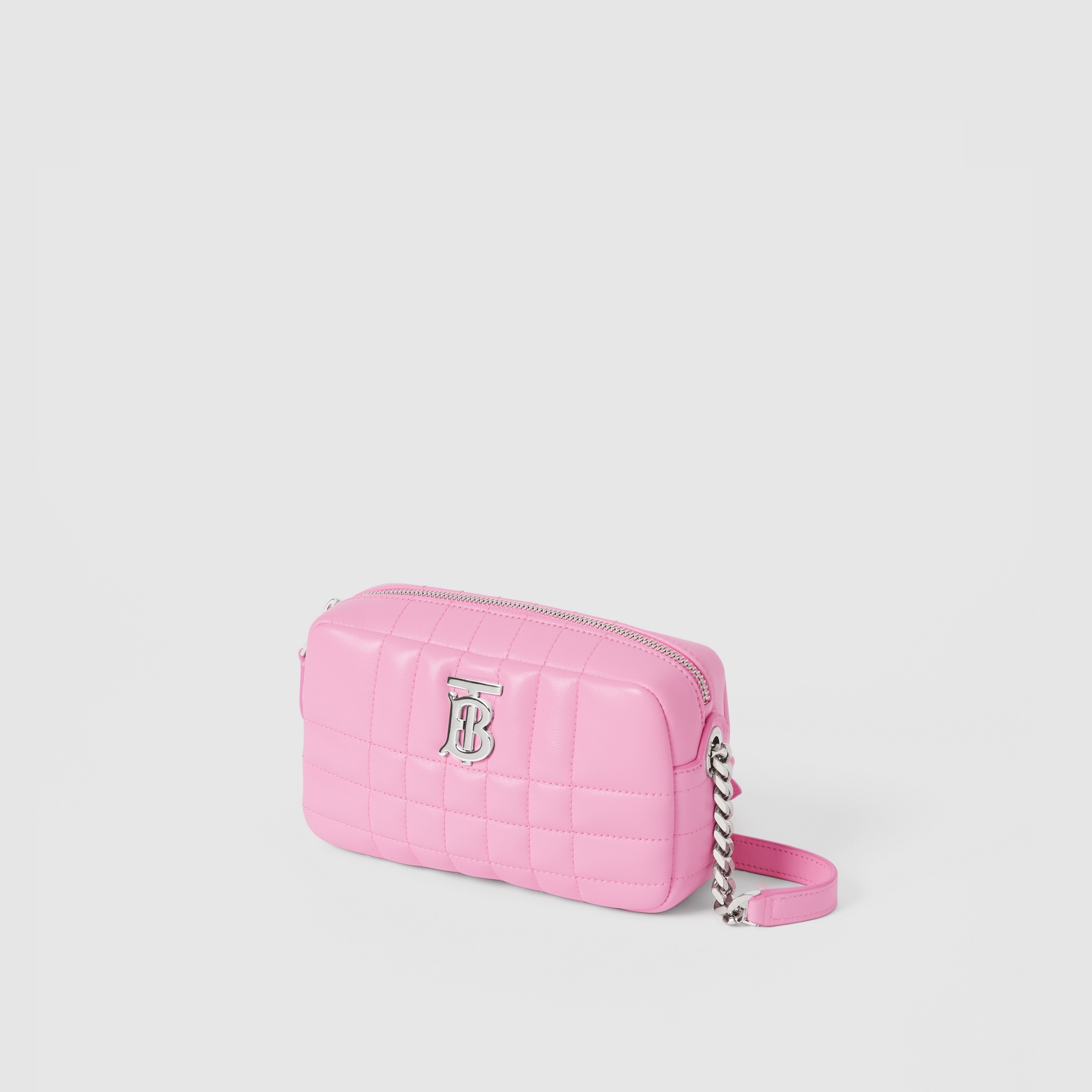 Quilted Leather Mini Lola Camera Bag in Primrose Pink - Women | Burberry® Official - 4