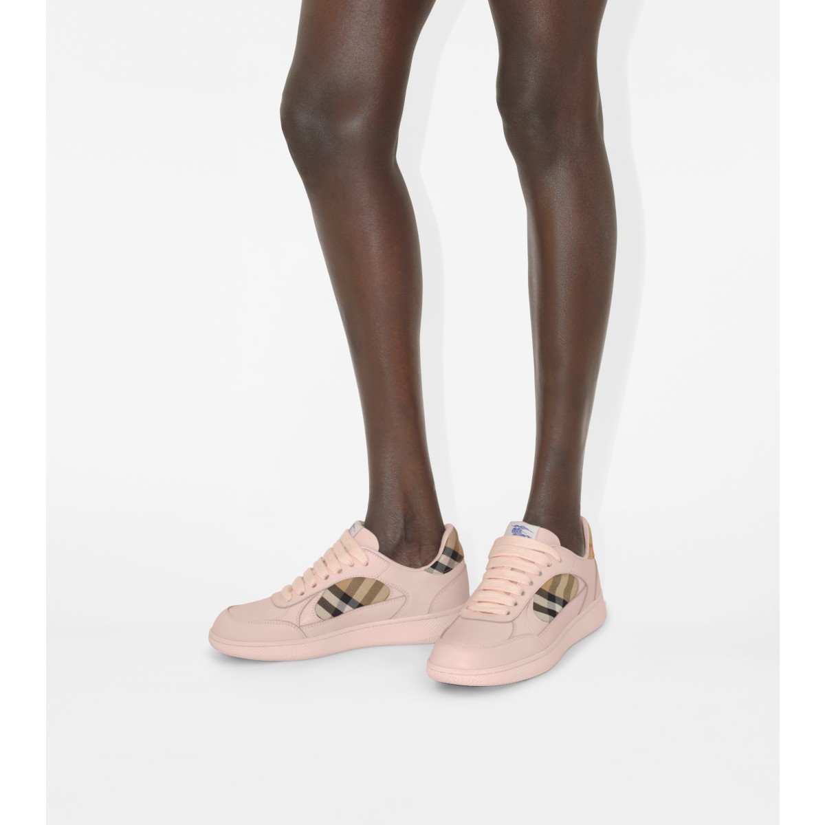  Check Leather and Terrace Sneakers​