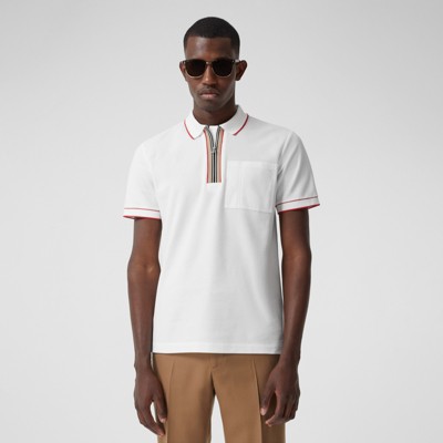 burberry polo shirt mens white