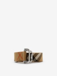 Check Webbing Belt in colour Sand
