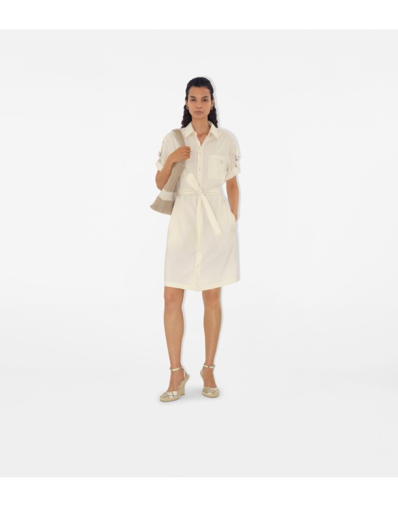 Silk Blend Shirt Dress