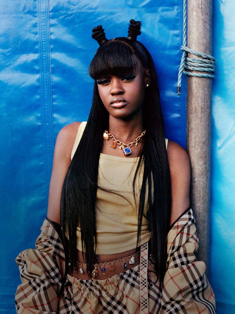 Chy Cartier wearing the Festival Cotton Blend Tank Top for Burberry Festival 2025