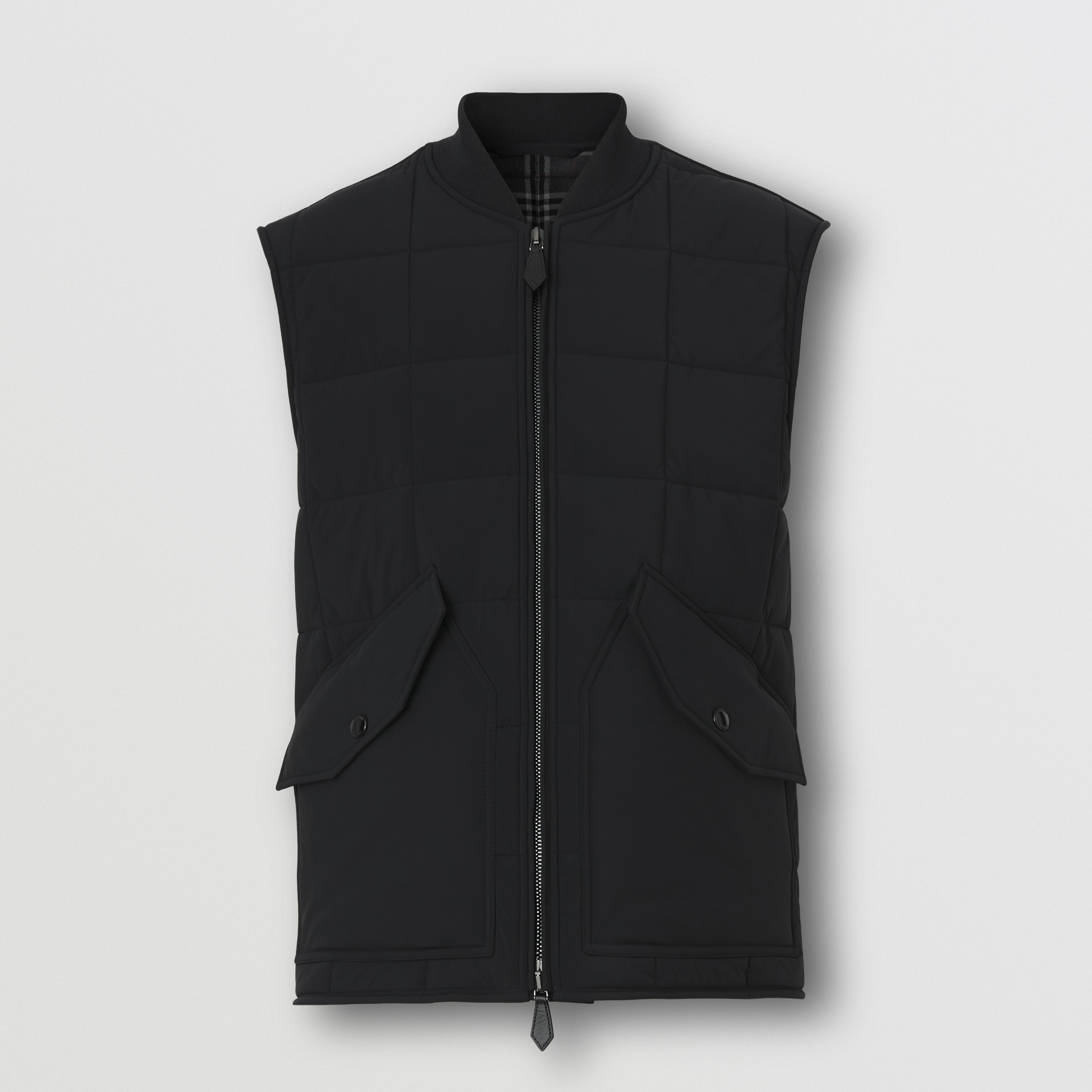 Quilted Stretch Nylon Gilet in Black - Men | Burberry® Official - 4