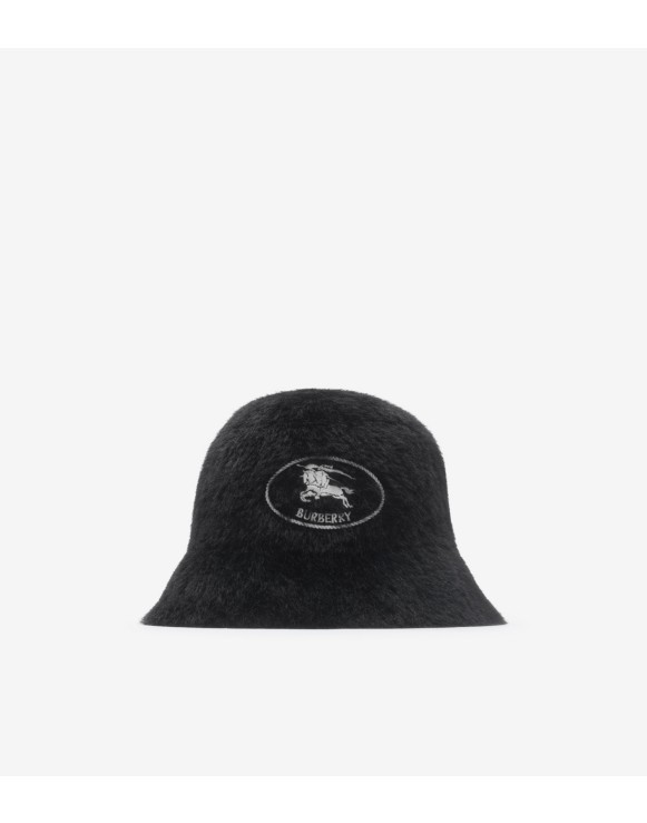 Knight Stamp Faux Fur Bucket Hat