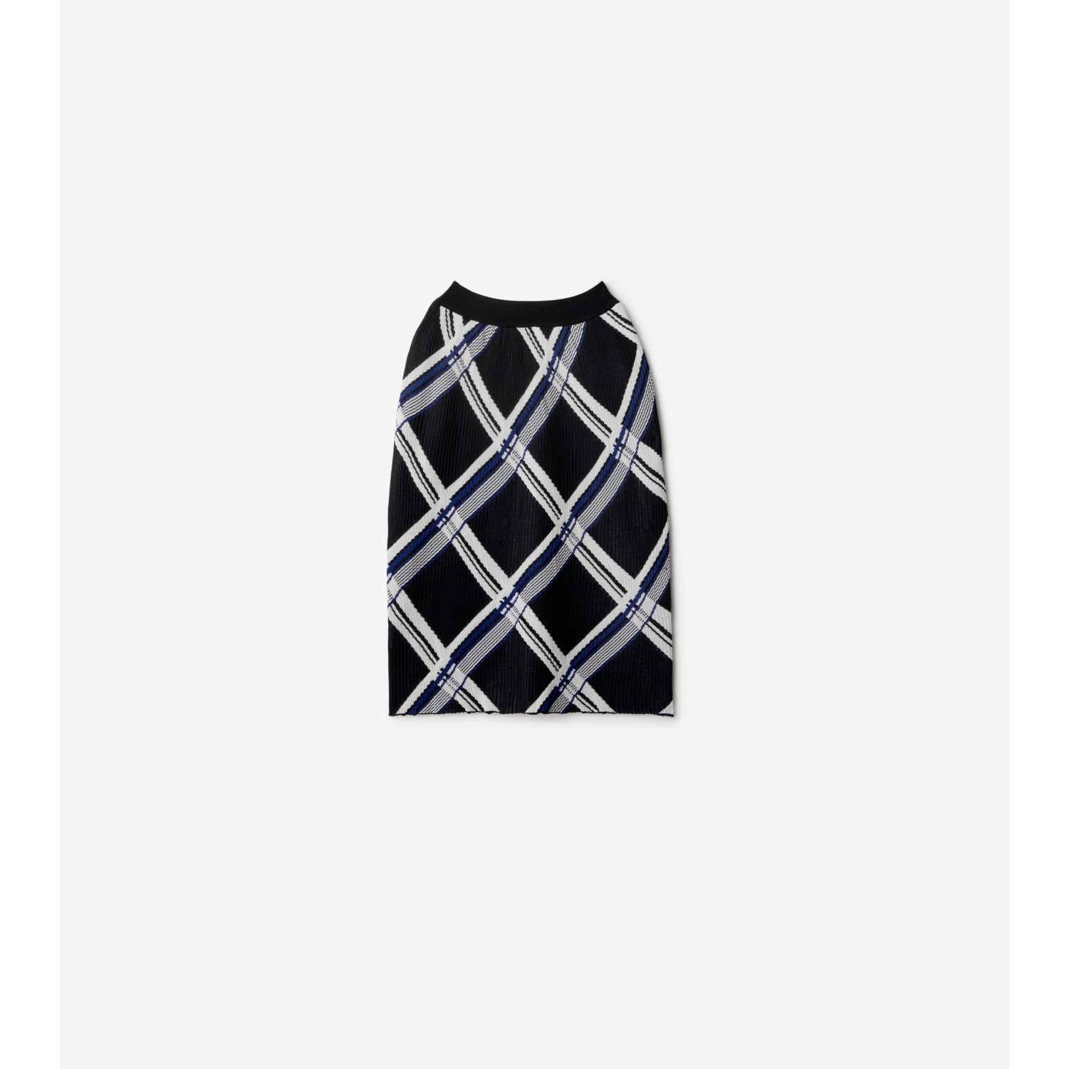 Check Silk Skirt in Black - Women | Burberry® Official