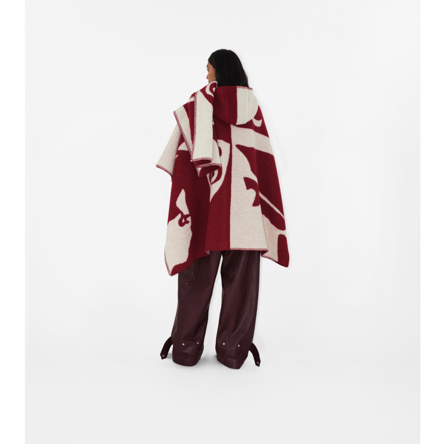 EKD Wool Blanket Cape in Ripple Burberry® Official