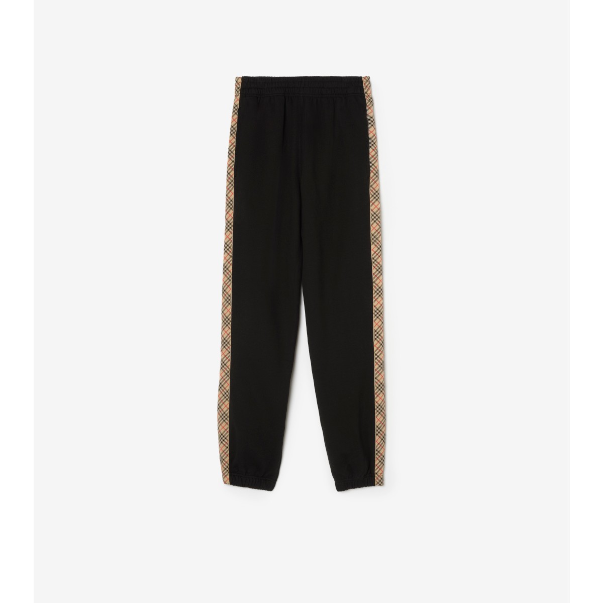  Check Trim Cotton Jogging Pants