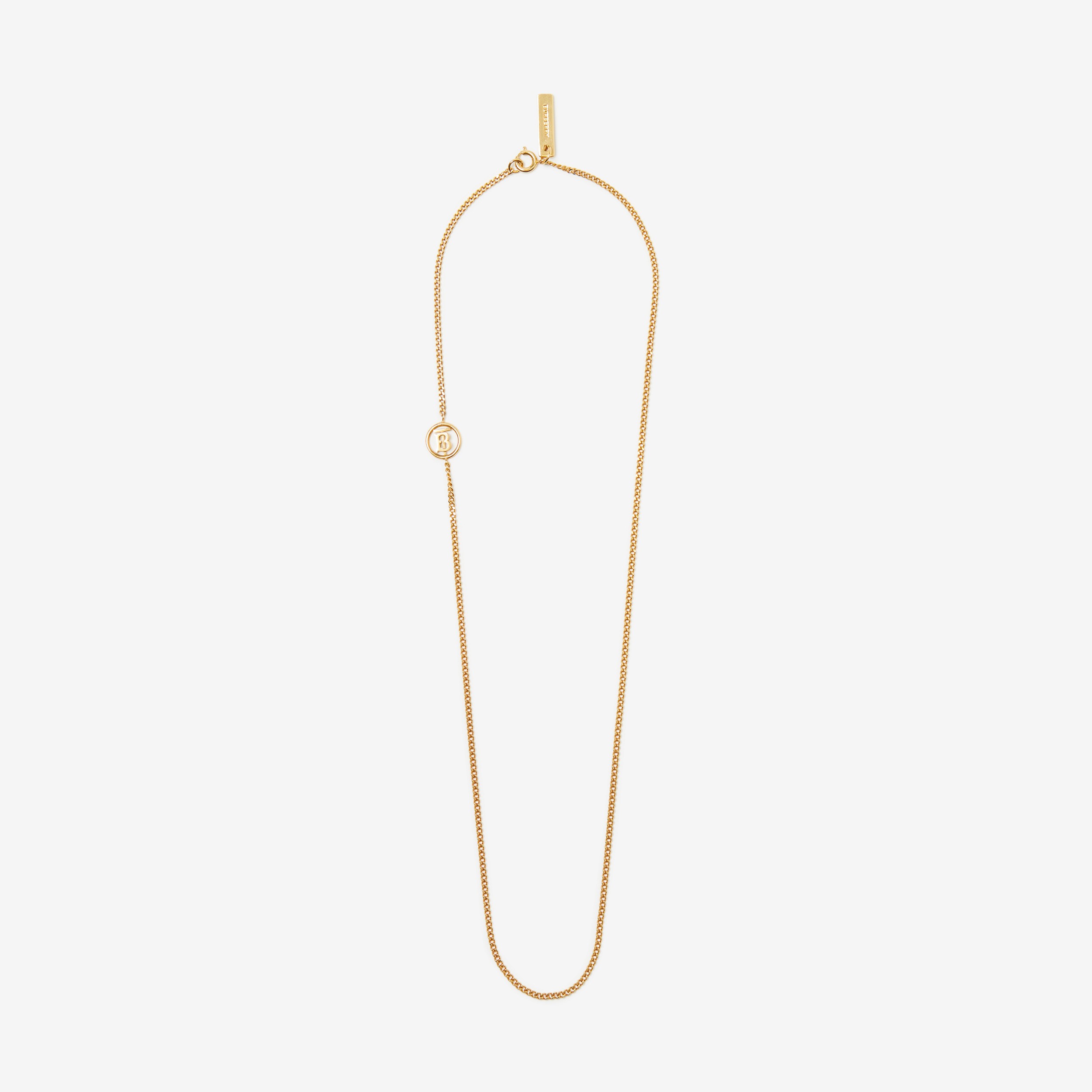 Monogram Motif Chain-link Necklace in Light Gold - Women | Burberry® Official - 1
