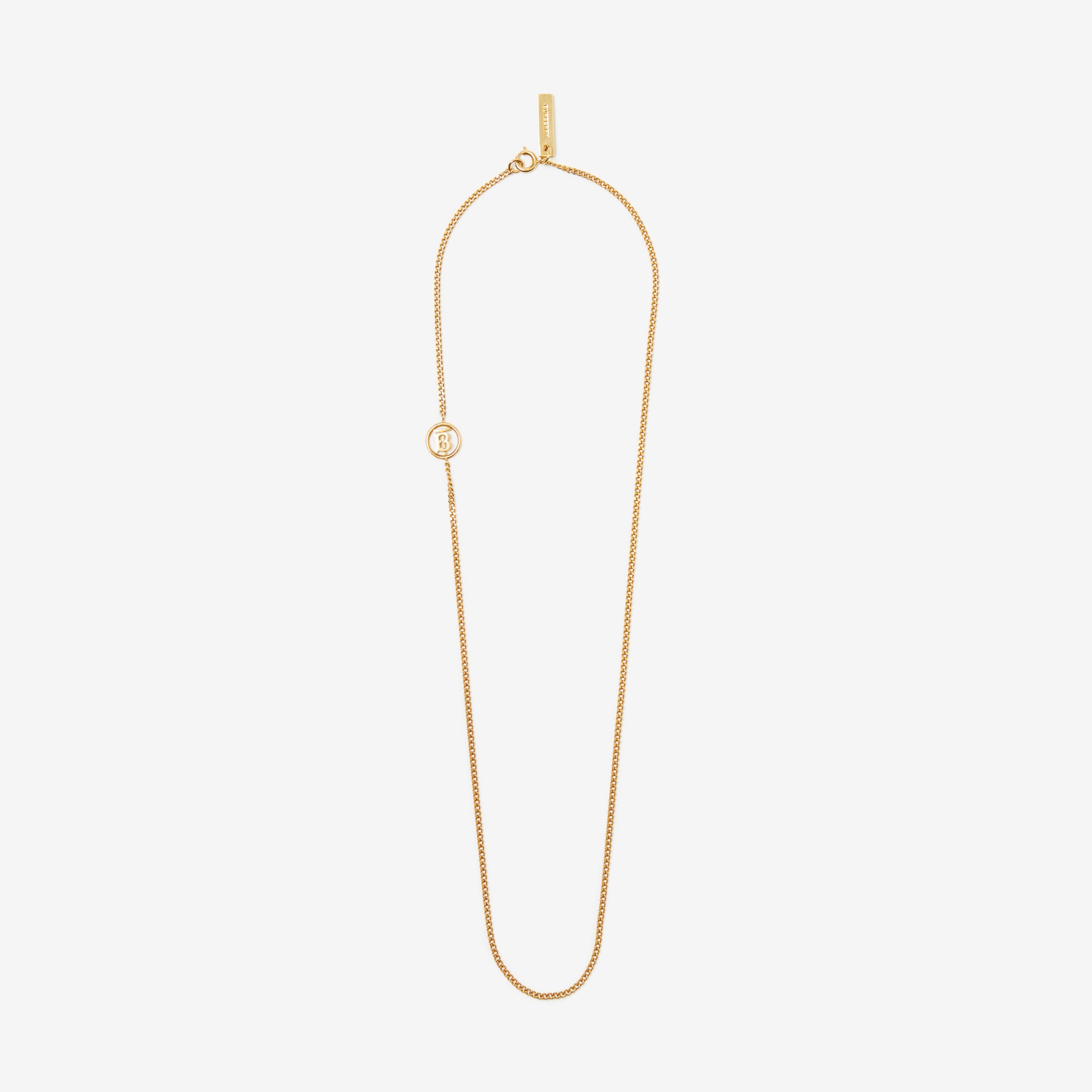 Monogram Motif Chain-link Necklace in Light Gold - Women | Burberry®  Official