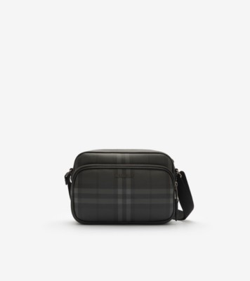 City Check Pocket Crossbody bag in Iron grey - Men, Technical, Cotton | Burberry® Official
