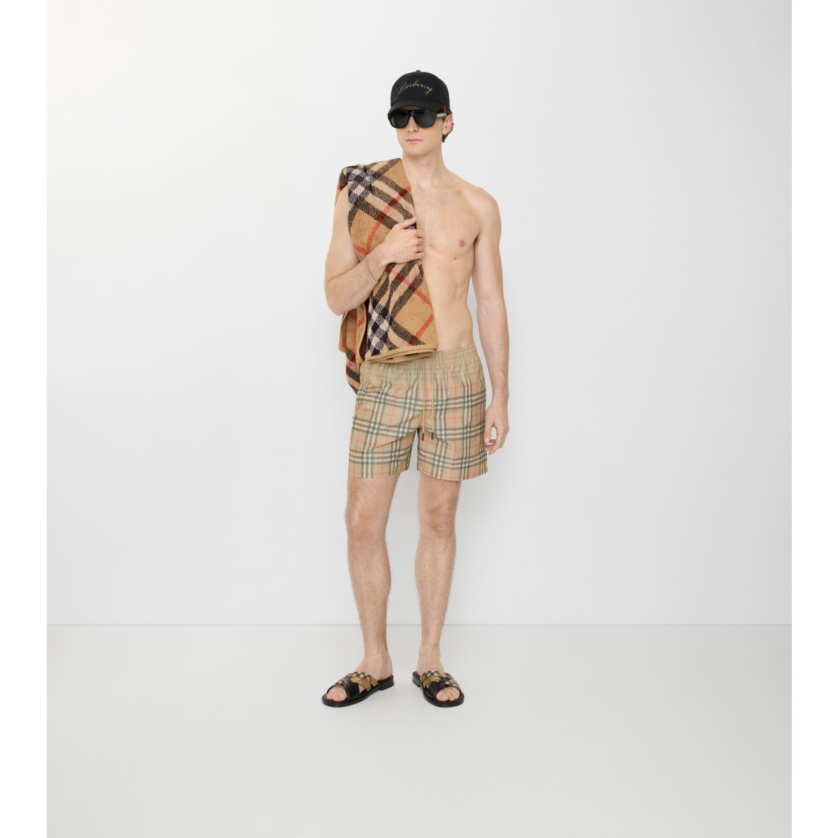  Check Gradient Swim Shorts