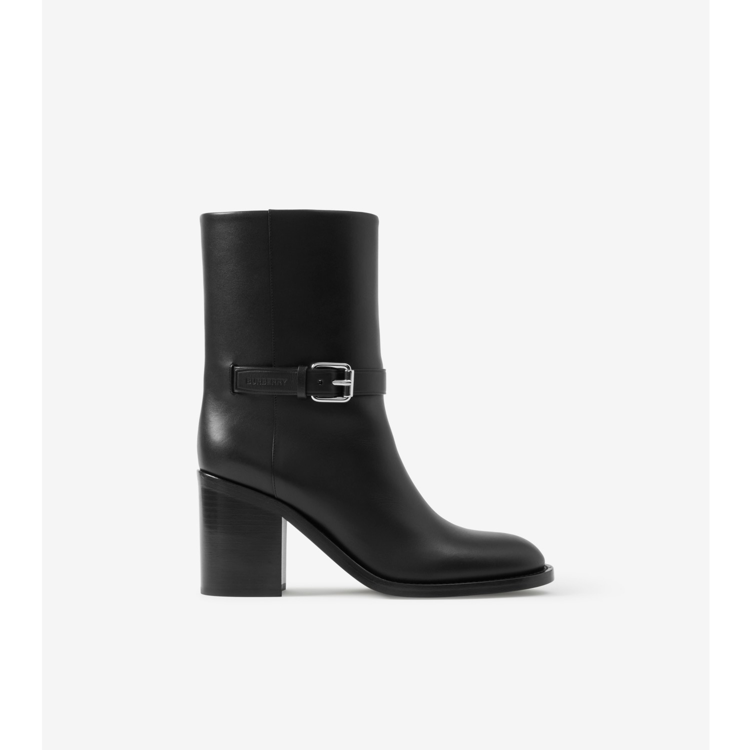 Burberry black shop leather boots