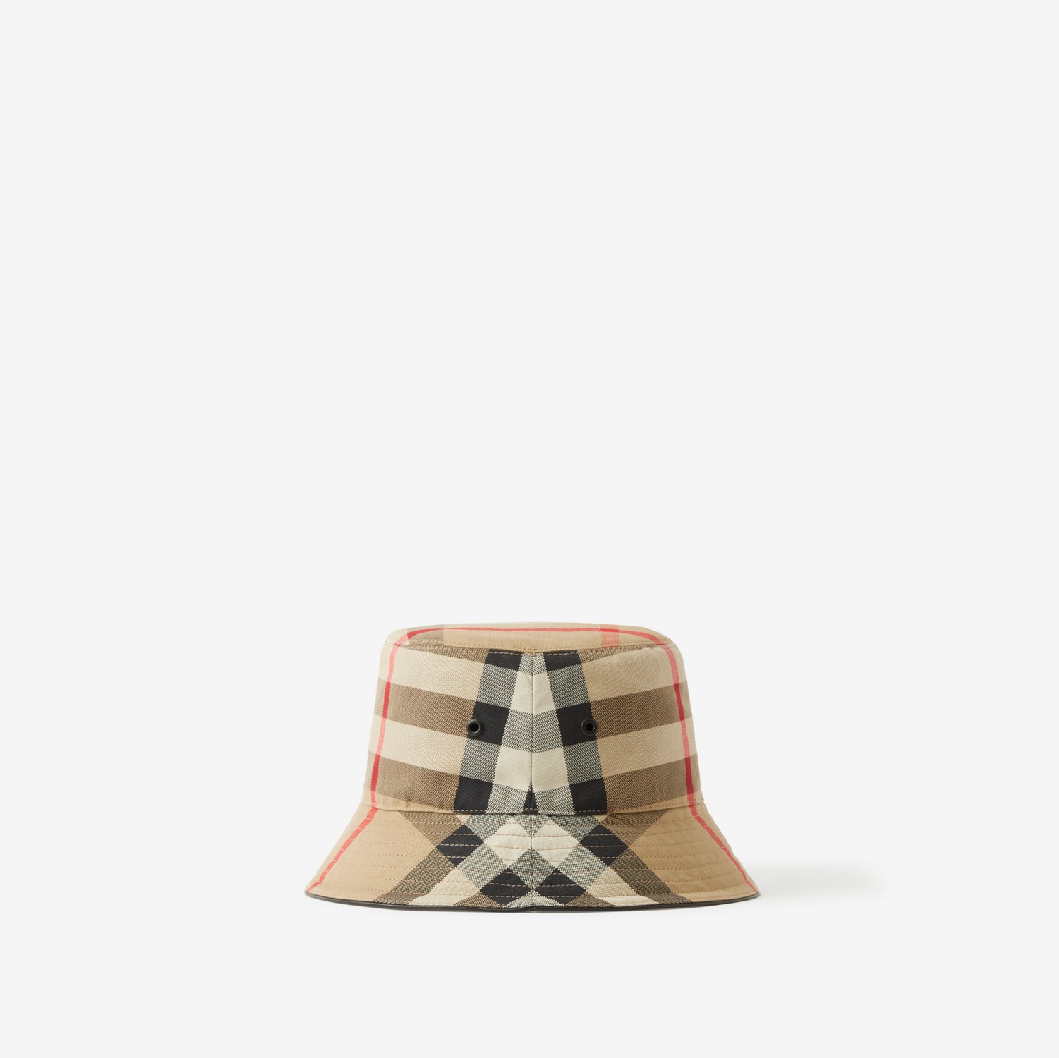 Exaggerated Check Cotton Bucket Hat