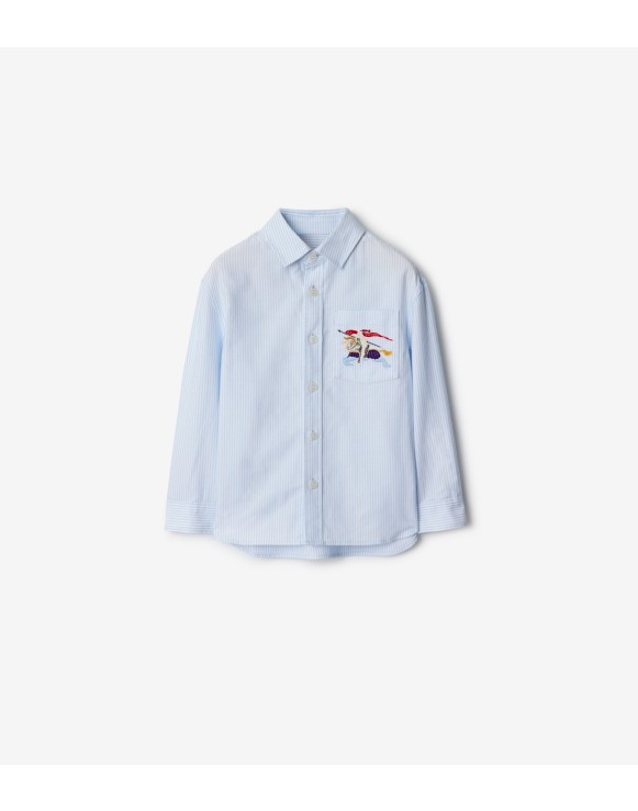 Oxford-Hemd aus Baumwolle mit Streifenmuster