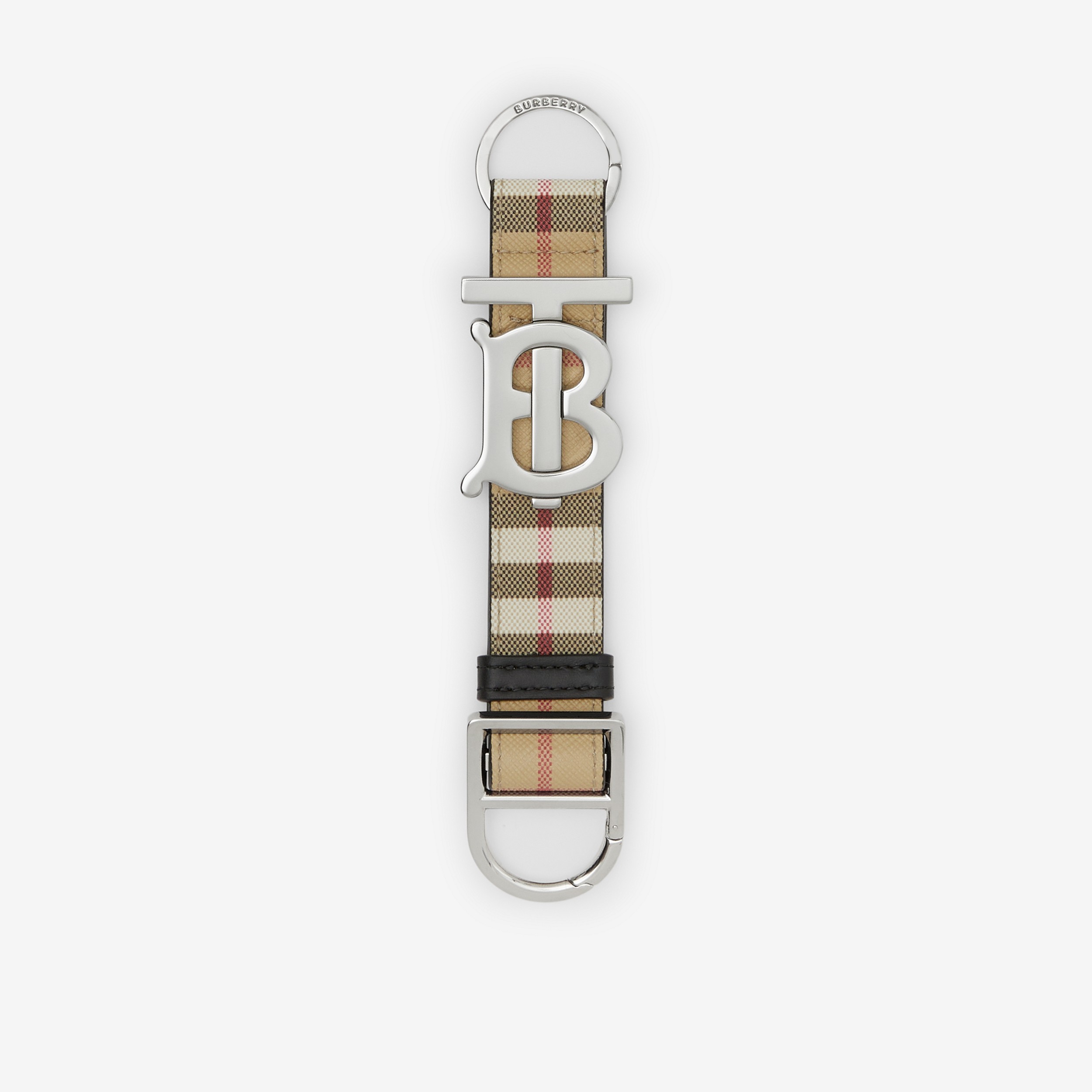 Monogram Motif Vintage Check Key Ring in Archive Beige | Burberry® Official - 1