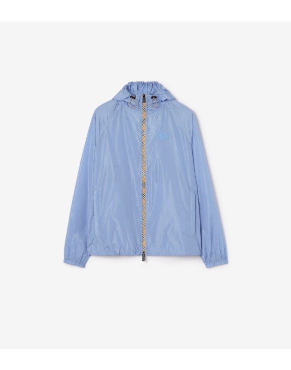 Checker-tape Nylon Hooded Jacket