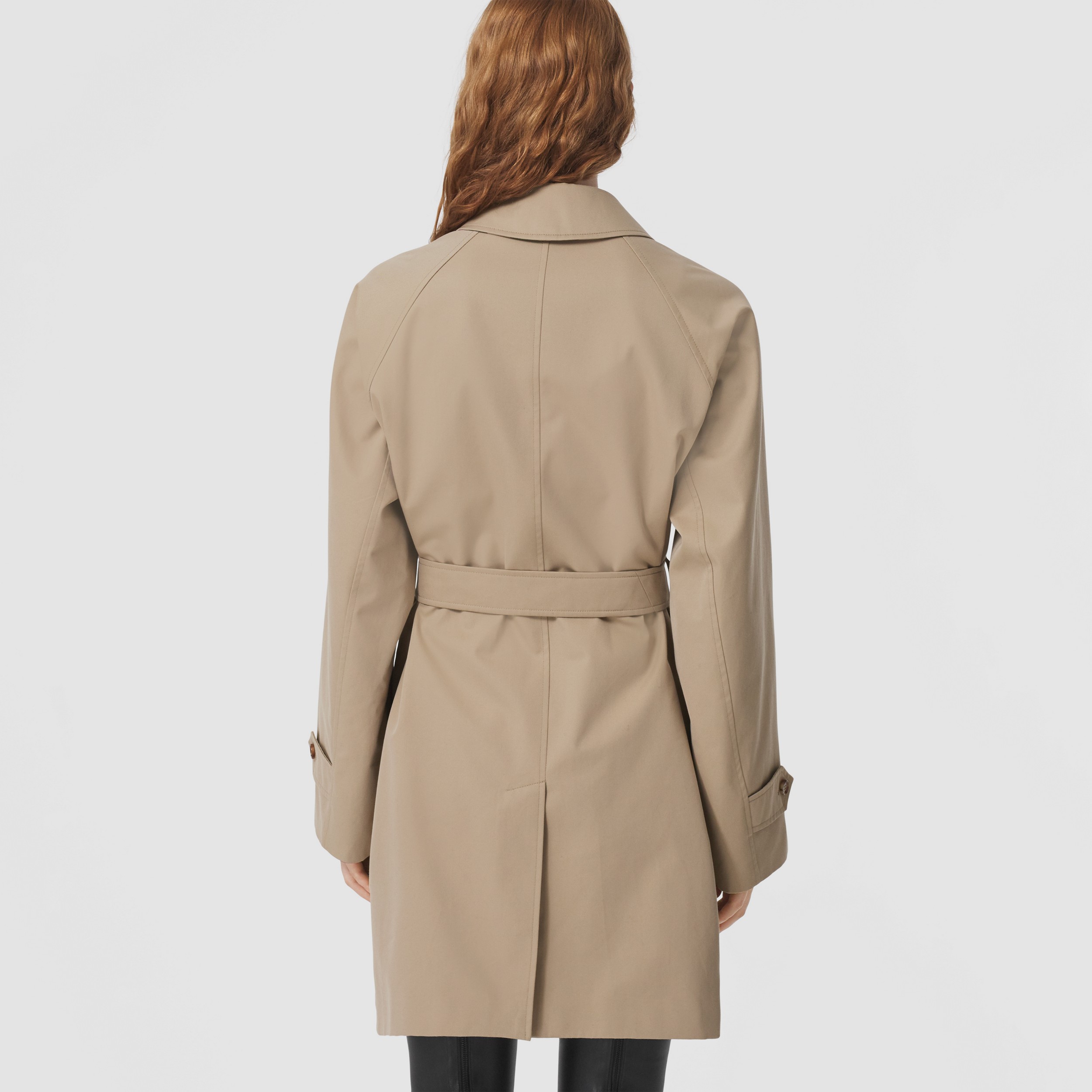 Car coat em gabardine de algodão com cinto (Mel) - Mulheres | Burberry® oficial - 3
