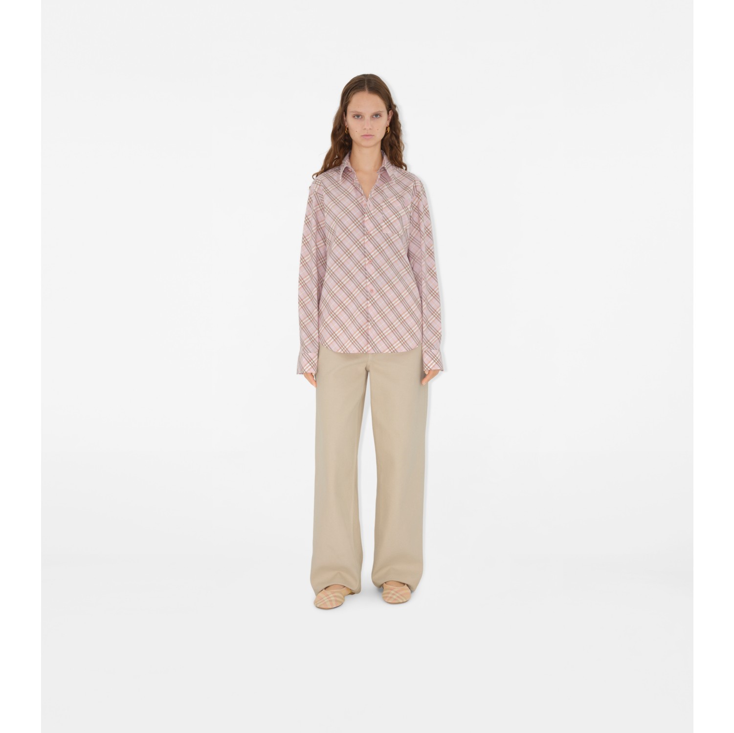 Check Cotton Shirt in Floss - Women | Burberry® Official