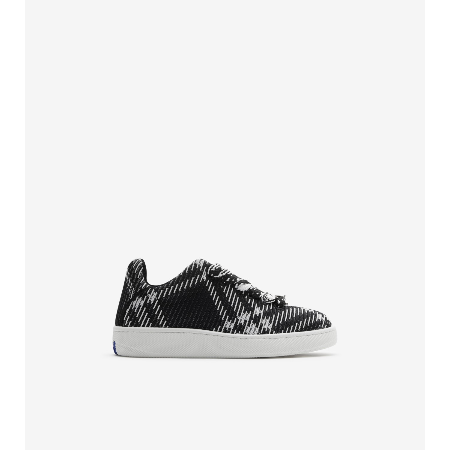 Check Knit Box Sneakers in Black - Women | Burberry® Official