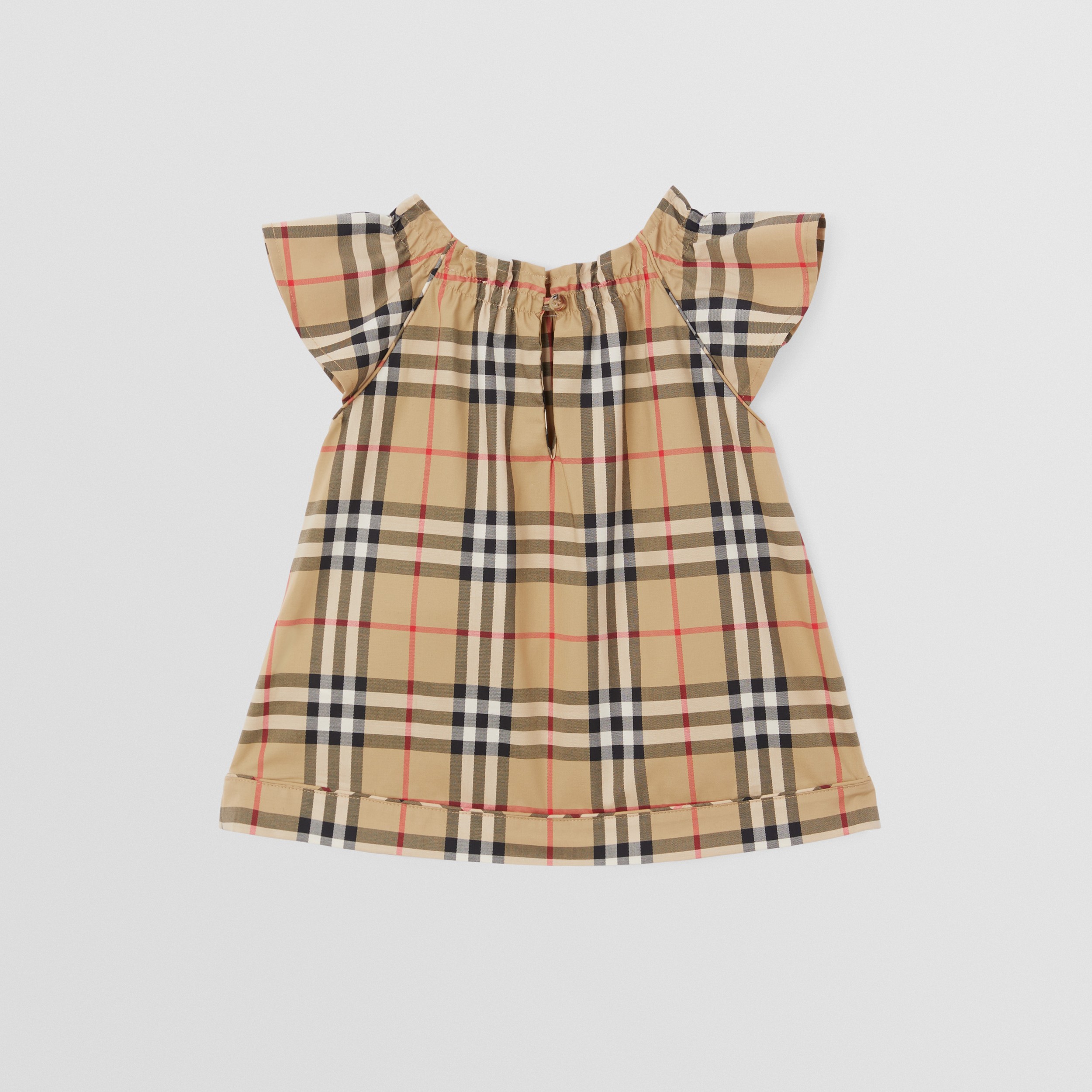 Vintage Check Stretch Cotton Dress with Bloomers in Archive Beige - Children | Burberry® Official - 3