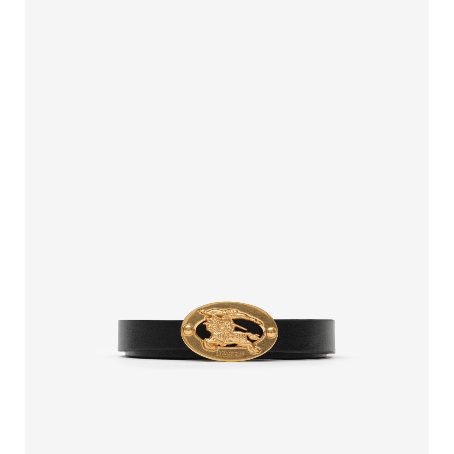 Thin Reversible Leather Knight Stamp Belt